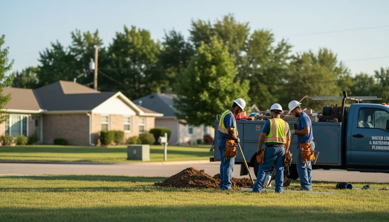 Residential water line and bathroom plumbing service in Gladstone, ND